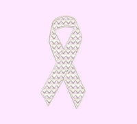 Pink Heart Cancer Ribbon Embroidery Machine Embroidery Design, 4x4 hoop, breast cancer, cancer ribbon pink white, Leukemia