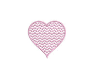 Chevron Heart Machine Embroidery Design, heart embroidery, heart embroidery pattern, chevron heart design, anniversay design, wedding design - sproutembroiderydesigns