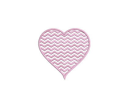 Chevron Heart Machine Embroidery Design, heart embroidery, heart embroidery pattern, chevron heart design, anniversay design, wedding design - sproutembroiderydesigns