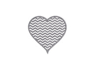 Chevron Heart Machine Embroidery Design, heart embroidery, heart embroidery pattern, chevron heart design, anniversay design, wedding design - sproutembroiderydesigns
