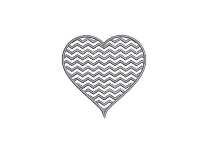 Chevron Heart Machine Embroidery Design, heart embroidery, heart embroidery pattern, chevron heart design, anniversay design, wedding design - sproutembroiderydesigns