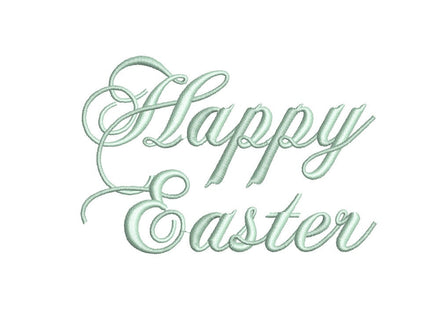 Happy Easter Machine Embroidery Design, Happy easter Script design