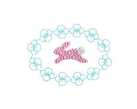 Easter Bunny in Egg Machine Embroidery Design