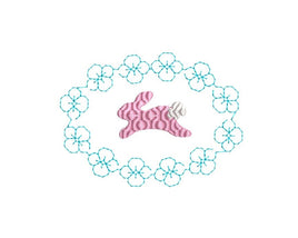 Easter Bunny in Egg Machine Embroidery Design - sproutembroiderydesigns