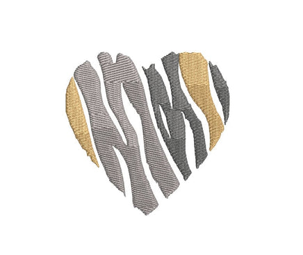 Camo Zebra Heart Machine Embroidery Design, heart embroidery design, valentine's day machine, camo heart, camo embroidery design,