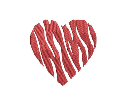 Camo Zebra Heart Machine Embroidery Design, heart embroidery design, valentine's day machine, camo heart, camo embroidery design,