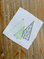 Three Forest Christmas Trees Machine Embroidery Design, 2 sizes, 4x4 and 5x7 hoop, Christmas tree embroidery design, Christmas towel design - sproutembroiderydesigns