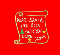 Personalized Santa Letter Christmas Embroidery Design, 2 sizes, 4x4 and 5x7 hoop, Custom embroidery design, Christmas machine embroidery