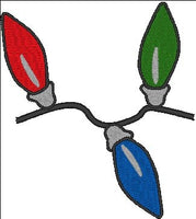 Christmas Lights Machine Embroidery Design - sproutembroiderydesigns