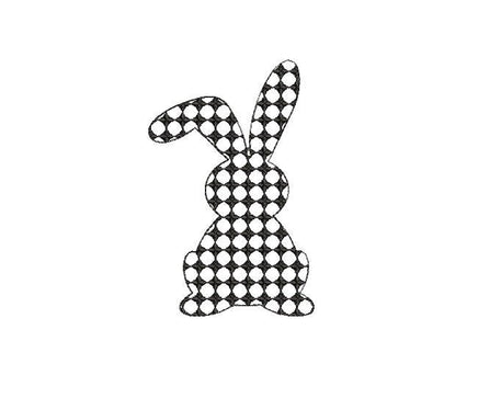 Dot Easter Bunny Machine Embroidery Design - sproutembroiderydesigns