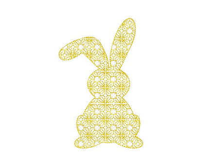 Flower Petal Bunny Machine Embroidery Design - sproutembroiderydesigns