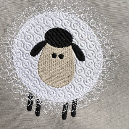 Silly Sheep Machine Embroidery Design - Sheep nursery embroidery, farm embroidery, 4x4 hoop
