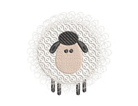 Silly Sheep Machine Embroidery Design - Sheep nursery embroidery, farm embroidery, 4x4 hoop