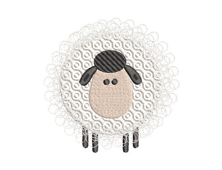 Silly Sheep Machine Embroidery Design - Sheep nursery embroidery, farm embroidery, 4x4 hoop