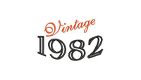 Vintage 1982 Machine Embroidery Design, 40th birthday embroidery design - sproutembroiderydesigns