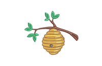 Bee Hive Embroidery Design, 2 sizes, 4x4 hoop, 5 x 7 hoop, Beehive Embroidery Design, Bee design - sproutembroiderydesigns