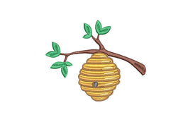 Bee Hive Embroidery Design, 2 sizes, 4x4 hoop, 5 x 7 hoop, Beehive Embroidery Design, Bee design - sproutembroiderydesigns