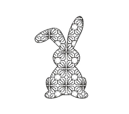 Flower Petal Bunny Machine Embroidery Design - sproutembroiderydesigns