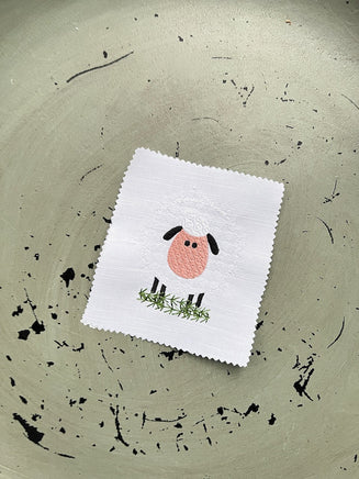 Embossed Sheep Machine Embroidery Design - Sheep nursery embroidery, farm embroidery, 4x4 hoop