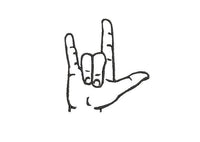 I Love You Sign Language Machine Embroidery Design, I Love you embroidery design, love embroidery pattern - sproutembroiderydesigns