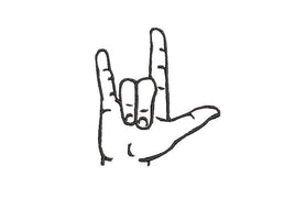 I Love You Sign Language Machine Embroidery Design, I Love you embroidery design, love embroidery pattern - sproutembroiderydesigns
