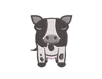 Moo Cow Machine Embroidery Design - sproutembroiderydesigns