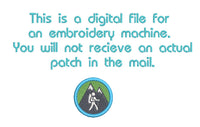 ITH Hiker Patch Machine Embroidery Design, Patch embroidery design, Colorado patch, Hiking patch design, In The Hoop Embroidery Design