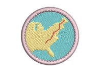ITH Appalachian Trail Patch Machine Embroidery Design, Appalachian Trail embroidery design, Hiking design, In The Hoop Embroidery Design