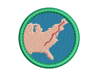 ITH Appalachian Trail Patch Machine Embroidery Design, Appalachian Trail embroidery design, Hiking design, In The Hoop Embroidery Design