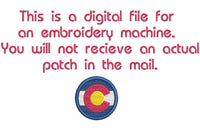 ITH Colorado Flag Patch Machine Embroidery Design, Colorado Patch embroidery design, Patch design, Flag patch, In The Hoop Embroidery Design