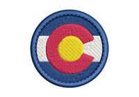 ITH Colorado Flag Patch Machine Embroidery Design, Colorado Patch embroidery design, Patch design, Flag patch, In The Hoop Embroidery Design