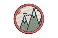 ITH Mountain Patch Machine Embroidery Design, Patch embroidery design, Colorado patch design, Mountain patch, In The Hoop Embroidery Design