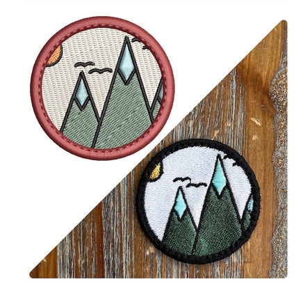 ITH Mountain Patch Machine Embroidery Design, Patch embroidery design, Colorado patch design, Mountain patch, In The Hoop Embroidery Design