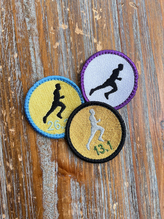 Running Patch Embroidery Design, 3 designs, Runner Patch embroidery design, Marathon patch design, In The Hoop Embroidery Design