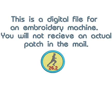 Running Patch Embroidery Design, 3 designs, Runner Patch embroidery design, Marathon patch design, In The Hoop Embroidery Design