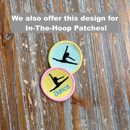 Dancer Machine Embroidery Design, 4x4 and 5x7, Silhouette, 3 sizes, ballet embroidery, dance bag embroidery, dance embroidery, gymnastics