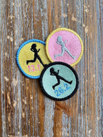 Running Patch Machine Embroidery Design, 3 designs, 5K embroidery, Woman Runner embroidery design, Marathon patch, 1/2 marathon embroidery