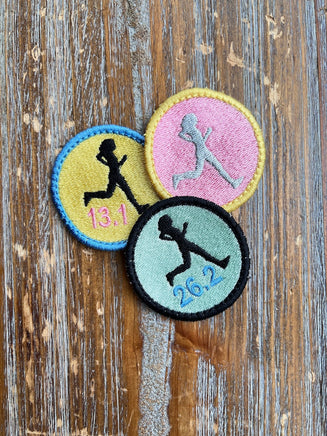 Running Patch Machine Embroidery Design, 3 designs, 5K embroidery, Woman Runner embroidery design, Marathon patch, 1/2 marathon embroidery