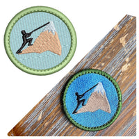 ITH Mountain Climber Patch Machine Embroidery Design, Patch embroidery design, Hiking patch design, In The Hoop Embroidery Design, Climbing