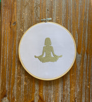 Yoga Machine Embroidery Design, Sukhasana embroidery design, yoga design, yoga pattern,