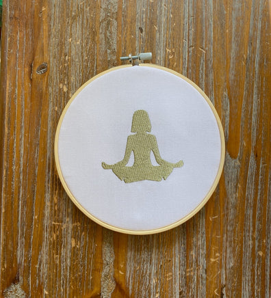 Yoga Machine Embroidery Design, Sukhasana embroidery design, yoga design, yoga pattern,