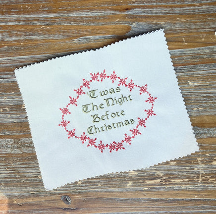 Twas the Night Before Christmas Machine Embroidery Design, 2 sizes, 4x4 and 5x7 hoop,