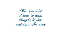 Memorial This is a Shirt Machine Embroidery Design, 2 sizes, Memorial embroidery design, shirt quilt embroidery design, 4x4 hop. 5x7 hoop
