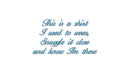 Memorial This is a Shirt Machine Embroidery Design, 2 sizes, Memorial embroidery design, shirt quilt embroidery design, 4x4 hop. 5x7 hoop