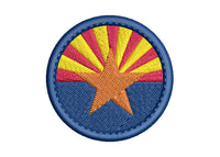 ITH Arizona Flag Patch Machine Embroidery Design, Arizona Patch embroidery design, Patch design, Flag patch, In The Hoop Embroidery Design
