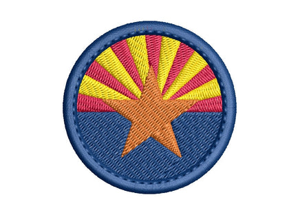 ITH Arizona Flag Patch Machine Embroidery Design, Arizona Patch embroidery design, Patch design, Flag patch, In The Hoop Embroidery Design