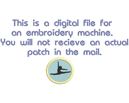 Dance Patch Machine Embroidery Design, 2 designs, Patch embroidery design, Dance patch design, ballet patch, In The Hoop Embroidery Design