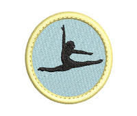 Dance Patch Machine Embroidery Design, 2 designs, Patch embroidery design, Dance patch design, ballet patch, In The Hoop Embroidery Design