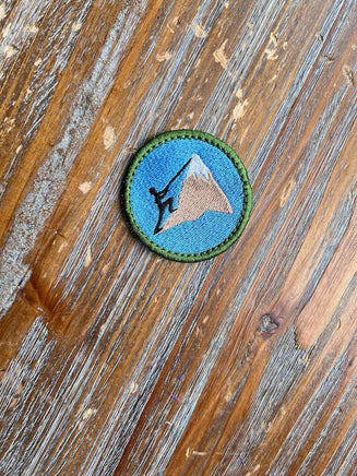 ITH Mountain Climber Patch Machine Embroidery Design, Patch embroidery design, Hiking patch design, In The Hoop Embroidery Design, Climbing