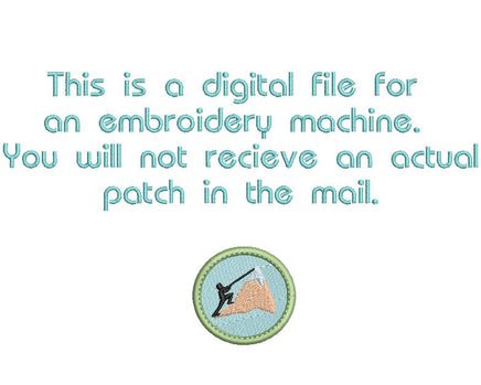 ITH Mountain Climber Patch Machine Embroidery Design, Patch embroidery design, Hiking patch design, In The Hoop Embroidery Design, Climbing